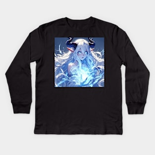 Ice demon woman Kids Long Sleeve T-Shirt